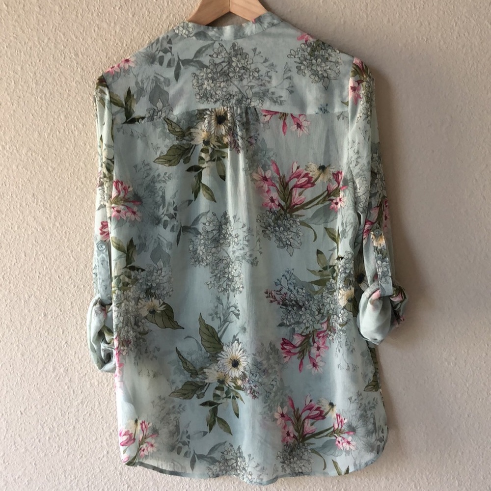 Kut from The Kloth Jasmine Chiffon Blouse Size M - Picture 4 of 4